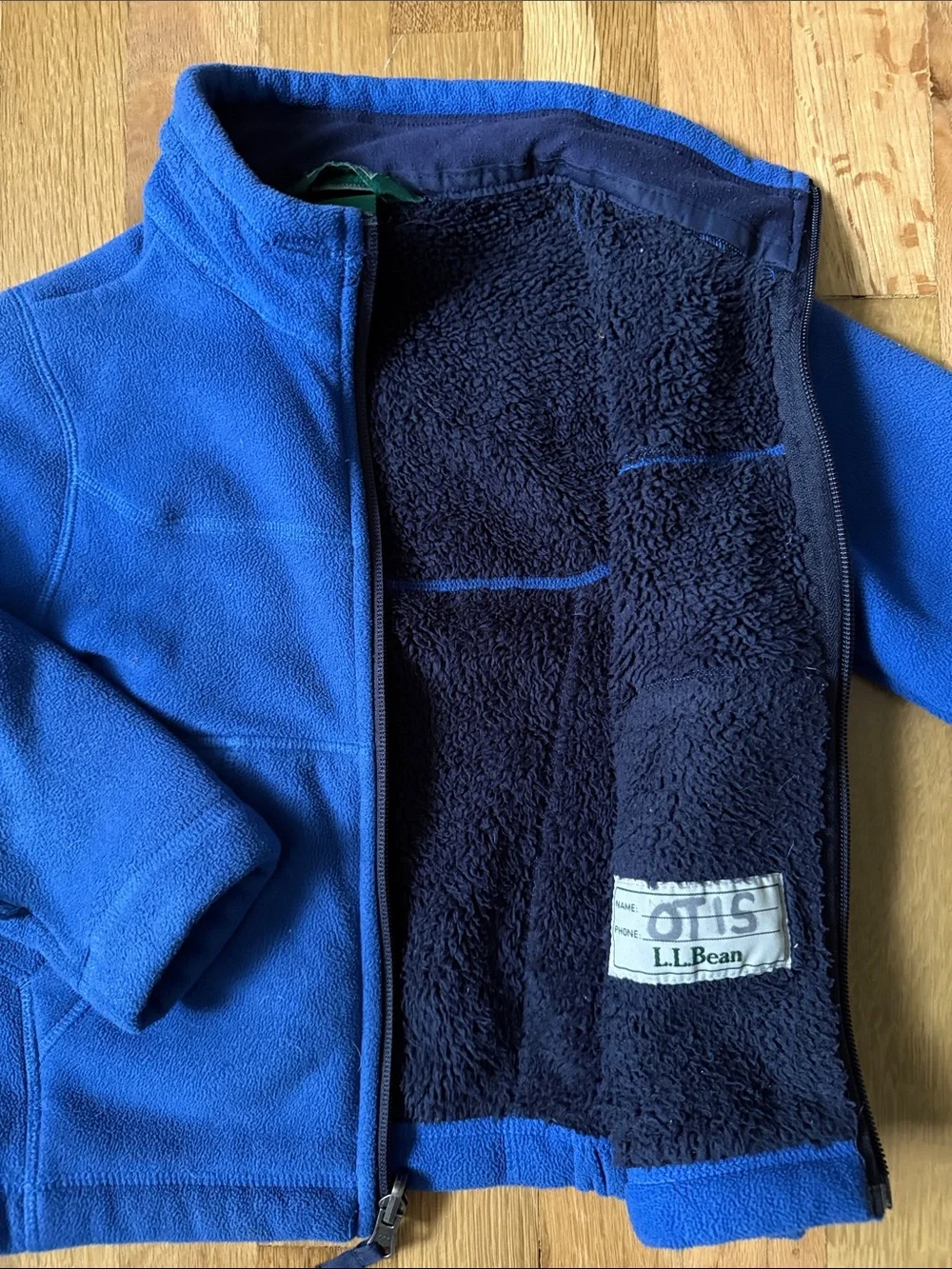 L.L. Bean Bright Blue Kids Full-Zip Fleece Jacket